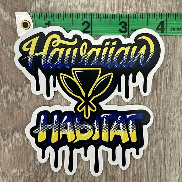 Exclusive Limited Stock Hawaiian Habitat Yellow & Blue Ombré Sticker - Picture 2 of 4